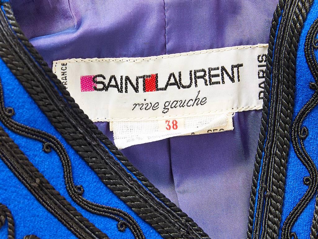 Yves Saint Laurent Rive Gauche Wool Jacket with Passementerie Detail 1