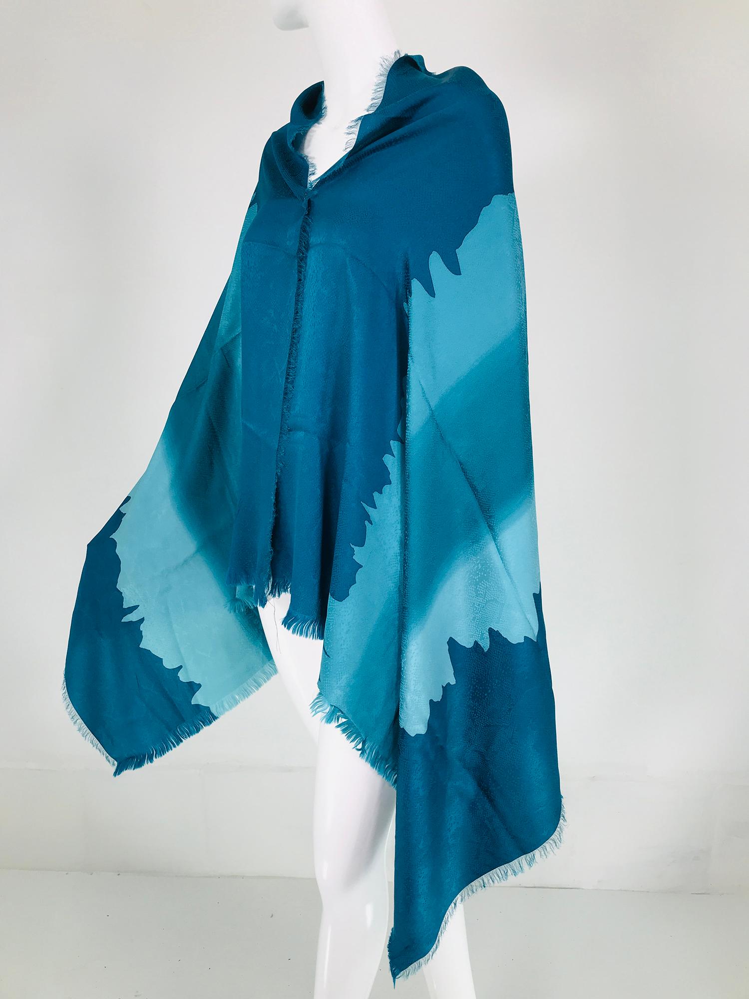 Yves Saint Laurent Rive Gauche X Long Rectangle Textured Silk Scarf/Shawl  For Sale 4
