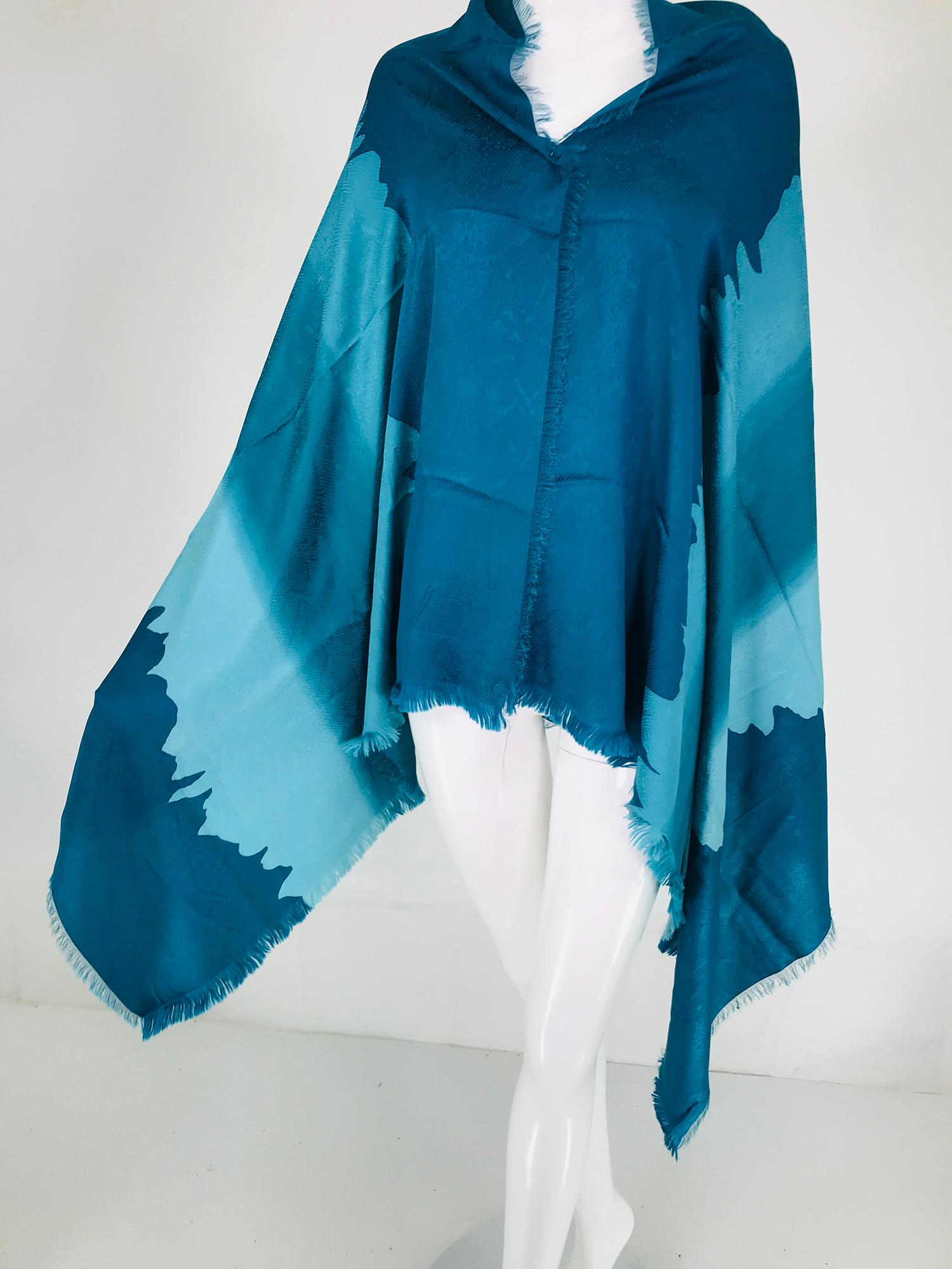 Yves Saint Laurent Rive Gauche X Long châle rectangulaire en soie texturée  en vente 6