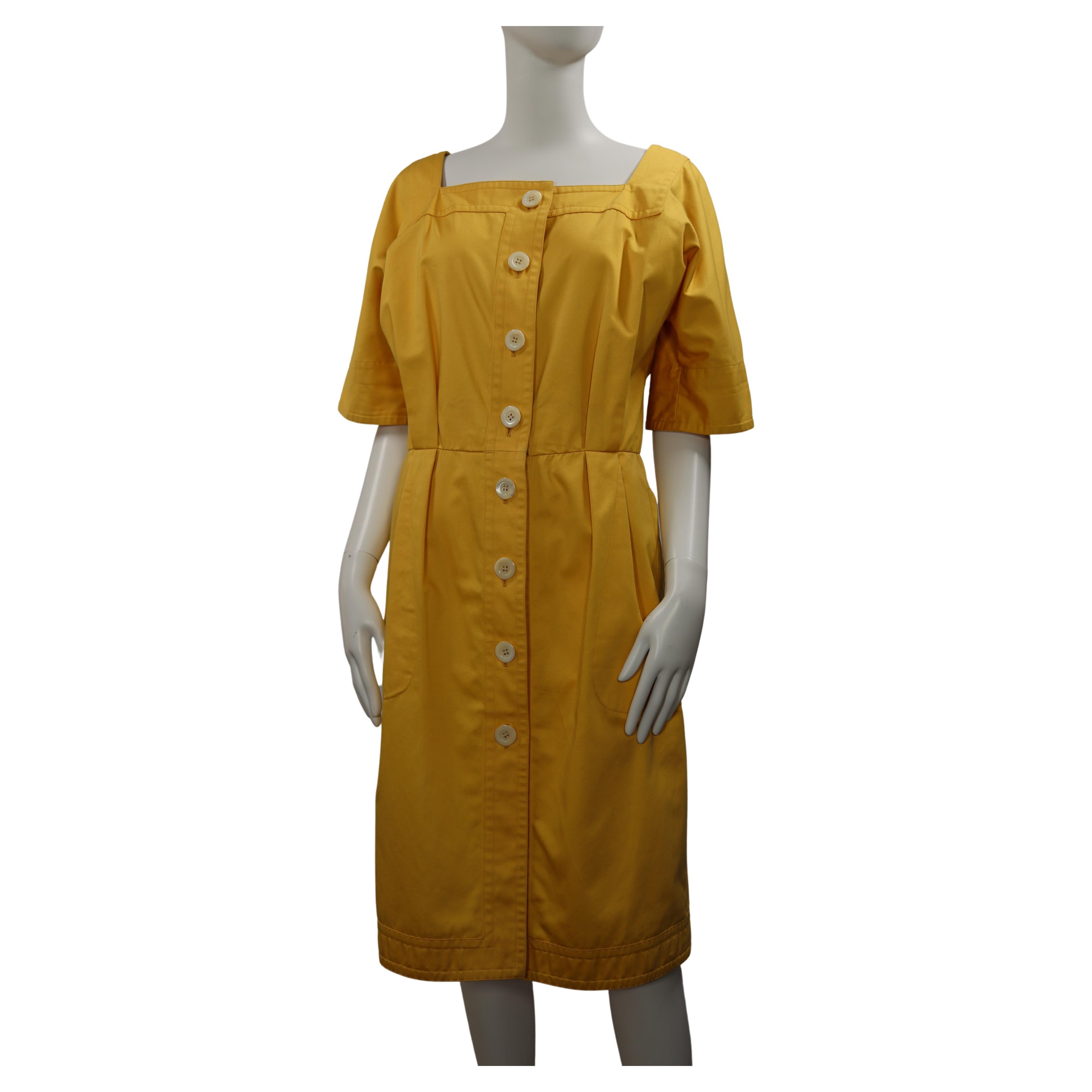 Yves Saint Laurent Rive Gauche Yellow Summer Dress For Sale