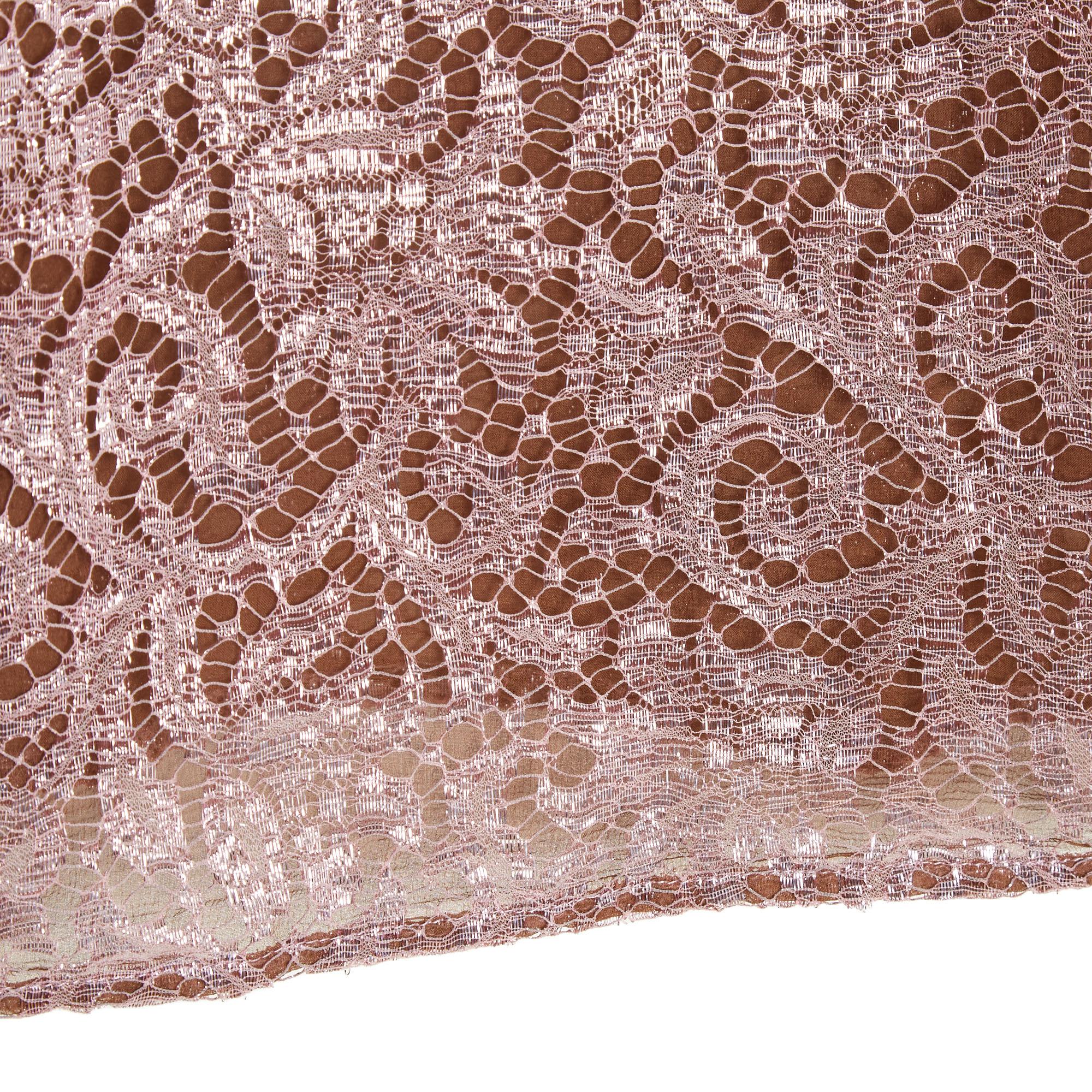 Beige Yves Saint Laurent Rive Gauche YSL 1985s Top FR38 Pink Lace Blouse UK10 US8 For Sale