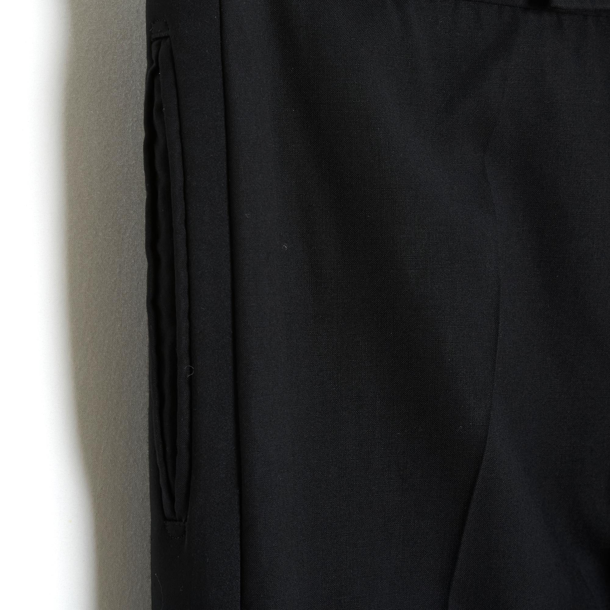 Women's or Men's Yves Saint Laurent Rive Gauche YSL 1990s Pantalon FR40 Black Smoking Pants US29 For Sale