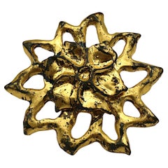 YVES SAINT LAURENT Rive Gauche YSL Broche vintage vieillie