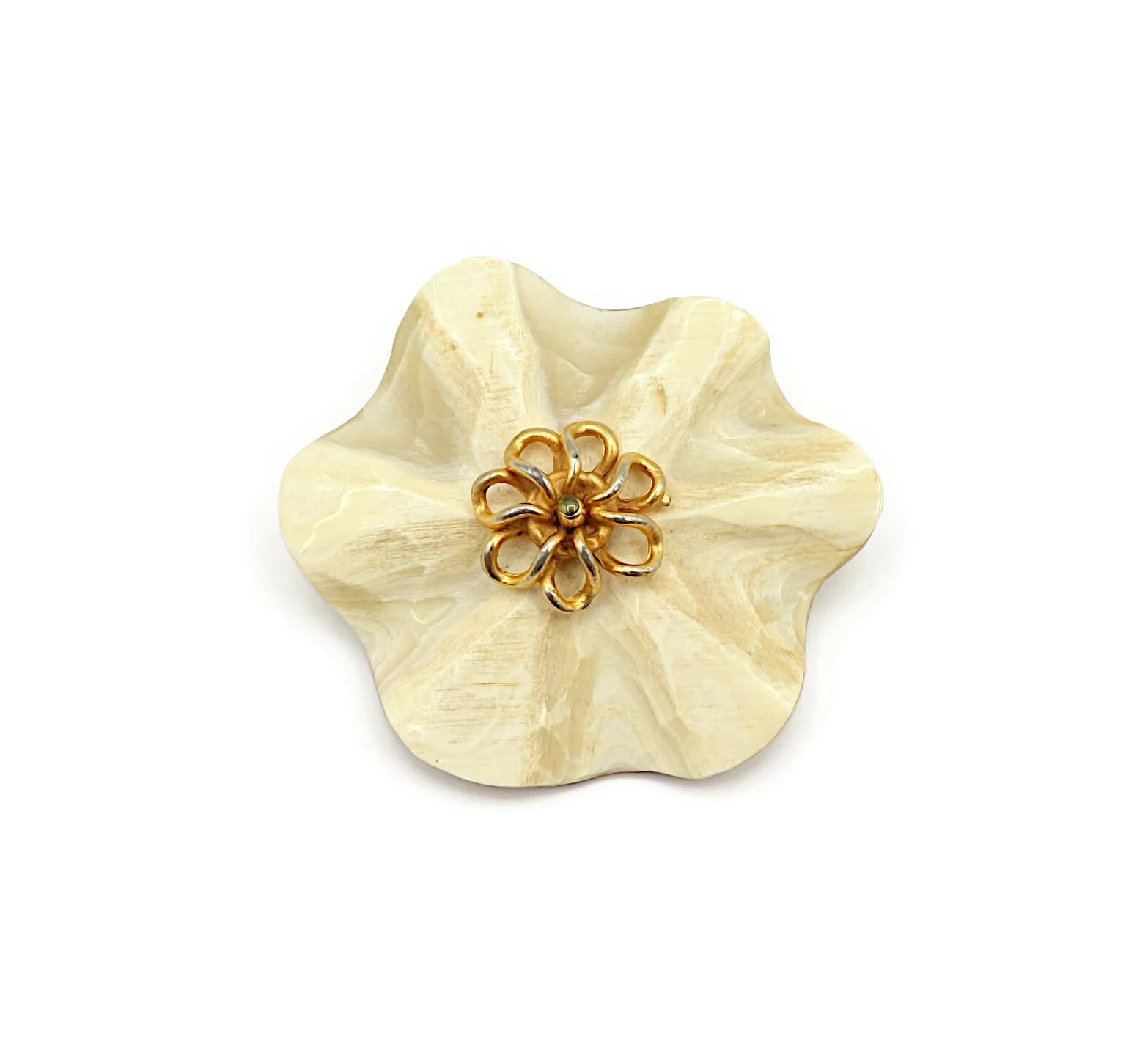Women's YVES SAINT LAURENT Rive Gauche YSL Vintage Flower Brooch For Sale