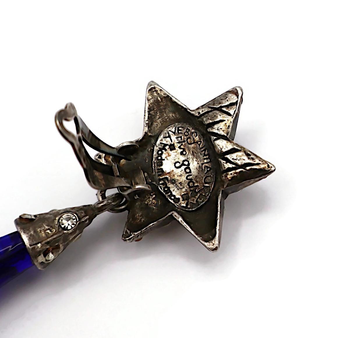 YVES SAINT LAURENT Rive Gauche YSL Vintage Pendientes colgantes Celestial enjoyados en venta 4