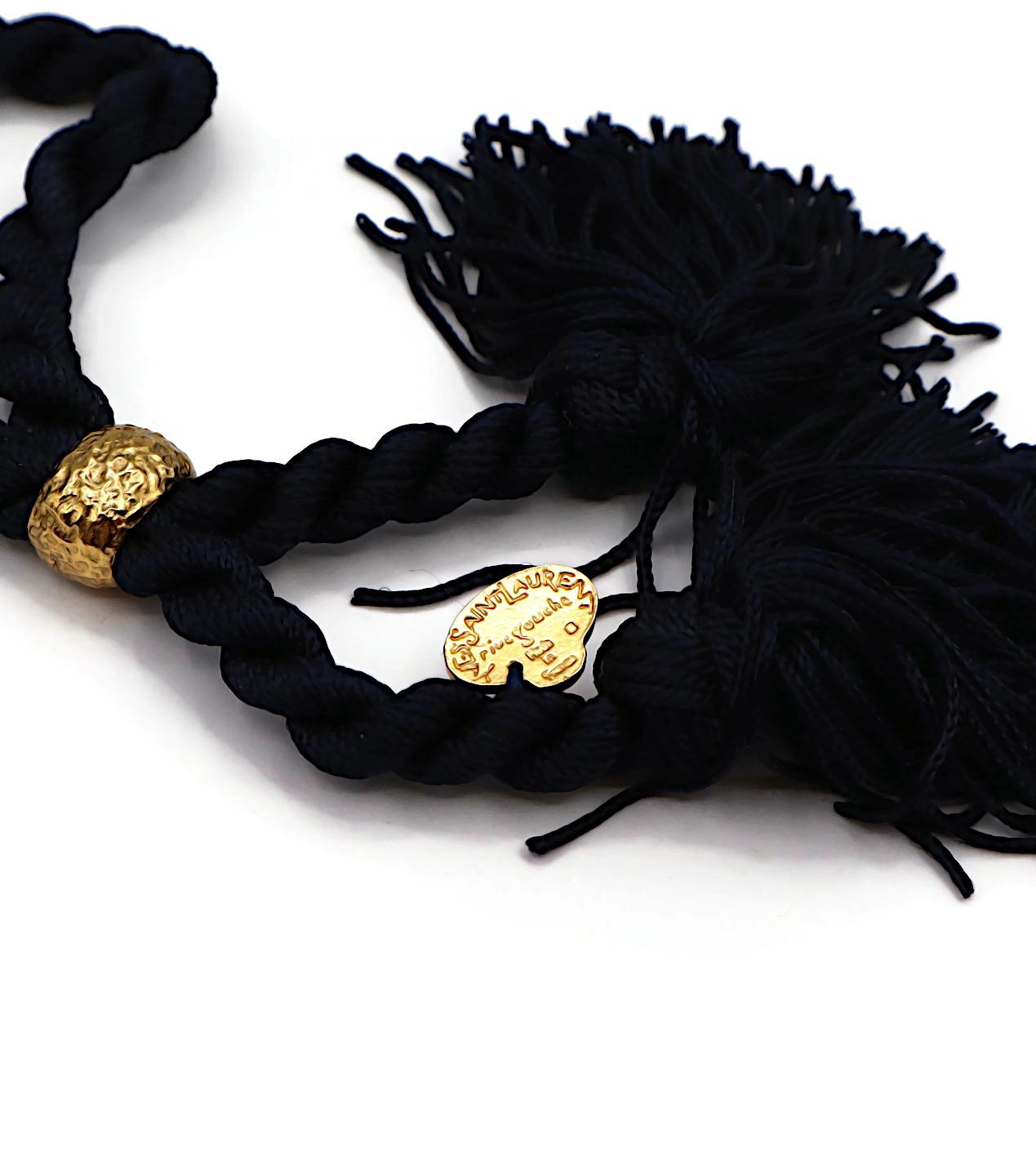 YVES SAINT LAURENT Rive Gauche YSL Vintage Ring Pendant Necklace For Sale 11