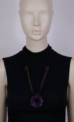 YVES SAINT LAURENT Rive Gauche YSL Vintage Ring-Halskette mit Anhänger