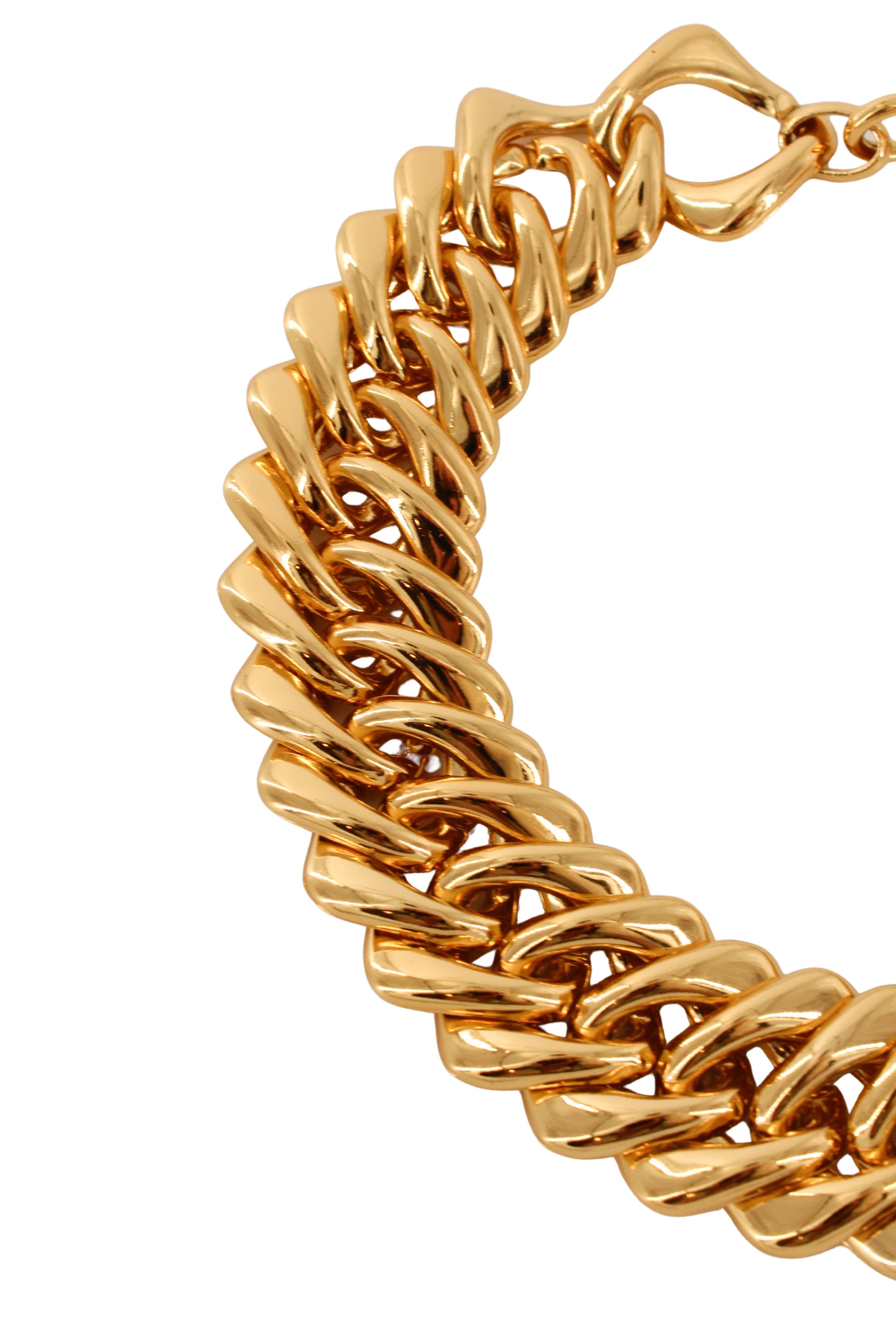 Yves Saint Laurent Robert Goosens - Collana a girocollo Extra Chunky placcata oro anni 80 In condizioni Nuovo in vendita a BELLEVUE HILL, NSW