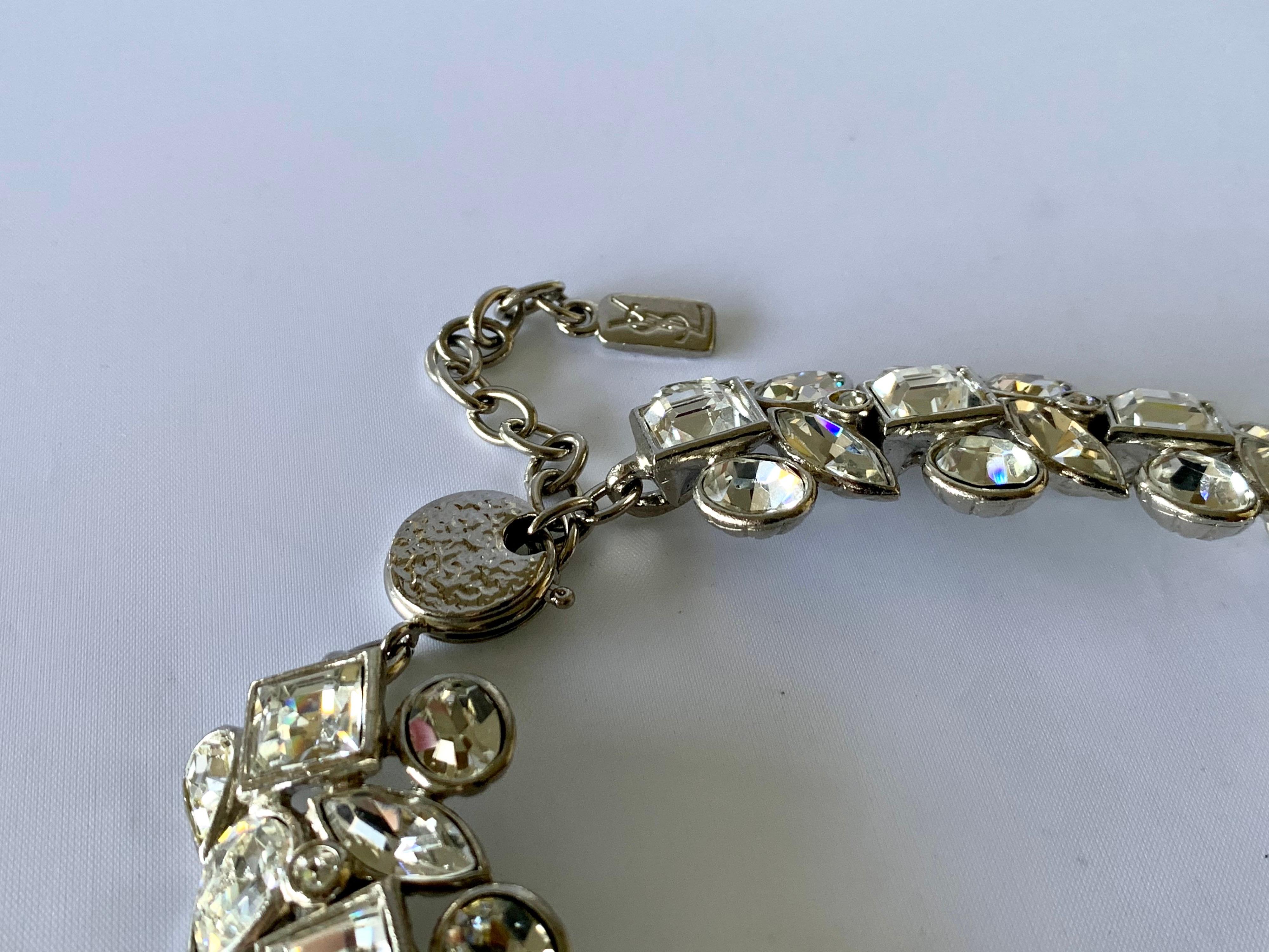 YVES SAINT LAURENT Robert Goossens Diamante Jeweled Runway Necklace 1