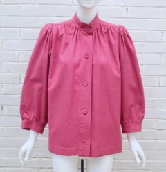 Yves Saint Laurent Rose Pink Cotton Canvas Jacket, 1970's