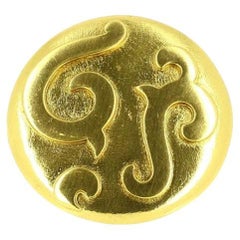 Yves Saint Laurent Round Brooch