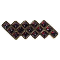 Yves Saint Laurent Ruby Bullet Cab Brooch