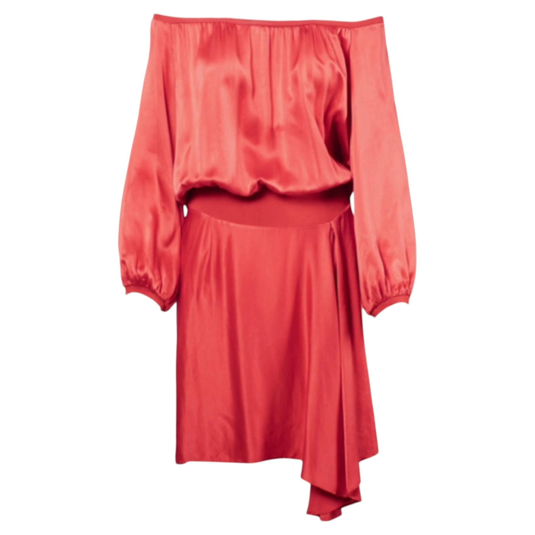 Yves Saint Laurent Ruched Evening Silk Dress -'00s