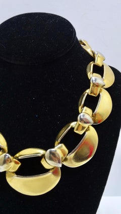 Yves Saint Laurent Runway Chunky Gold Link Necklace