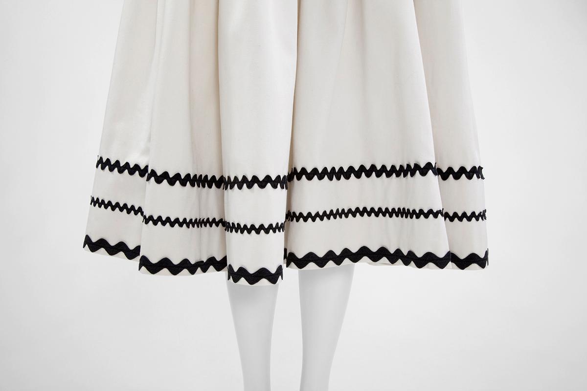 Gray Yves Saint Laurent Runway Peasant Ensemble, Spring-Summer 1977