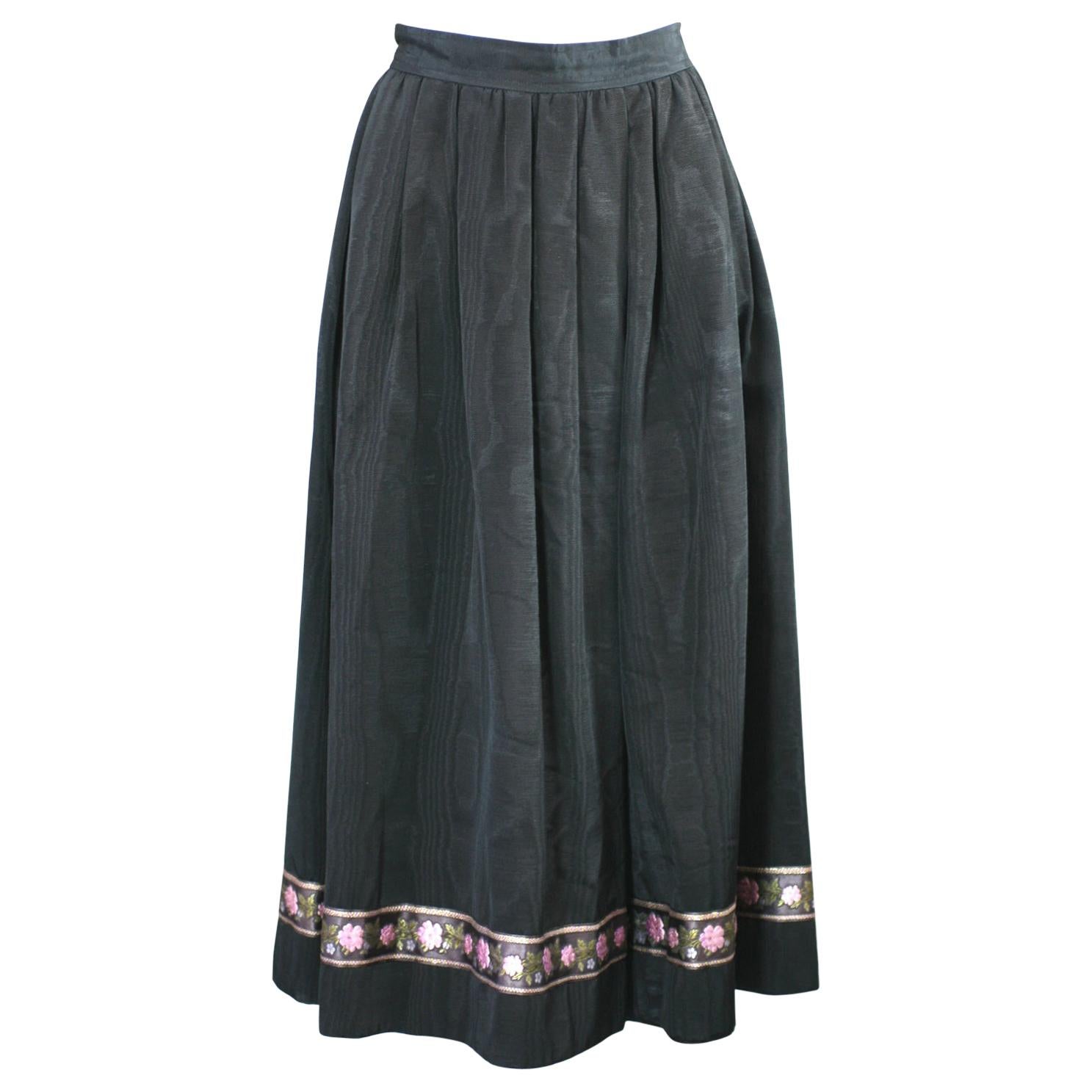 Yves Saint Laurent Russian Collection Moire Skirt