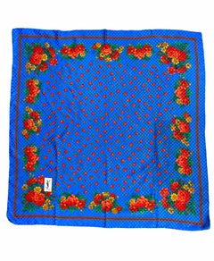 Yves Saint Laurent Russian Collection Pavlovo Silk Jacquard Scarf, 1976