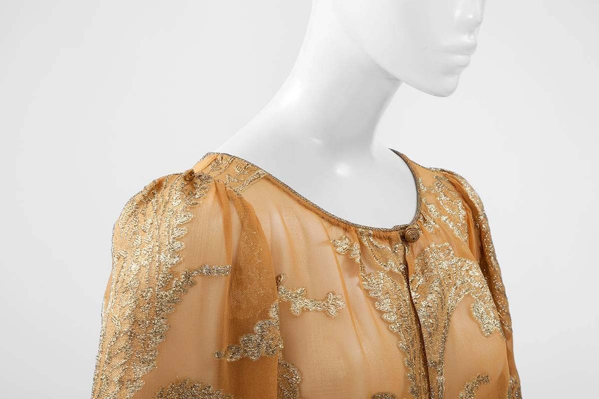 Beige Yves Saint Laurent “Russian Collection” Top, Fall-Winter 1976-1977