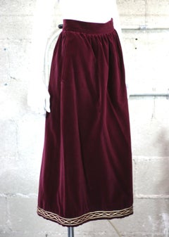 Yves Saint Laurent Russian Collection Velvet Skirt