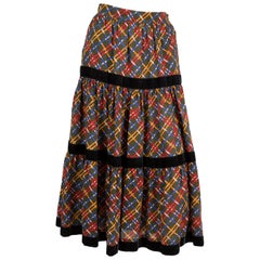 Yves Saint Laurent Russian Collection Wool Skirt