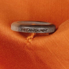 Yves Saint Laurent Rust/ Orange Fall Trench Coat Jacket