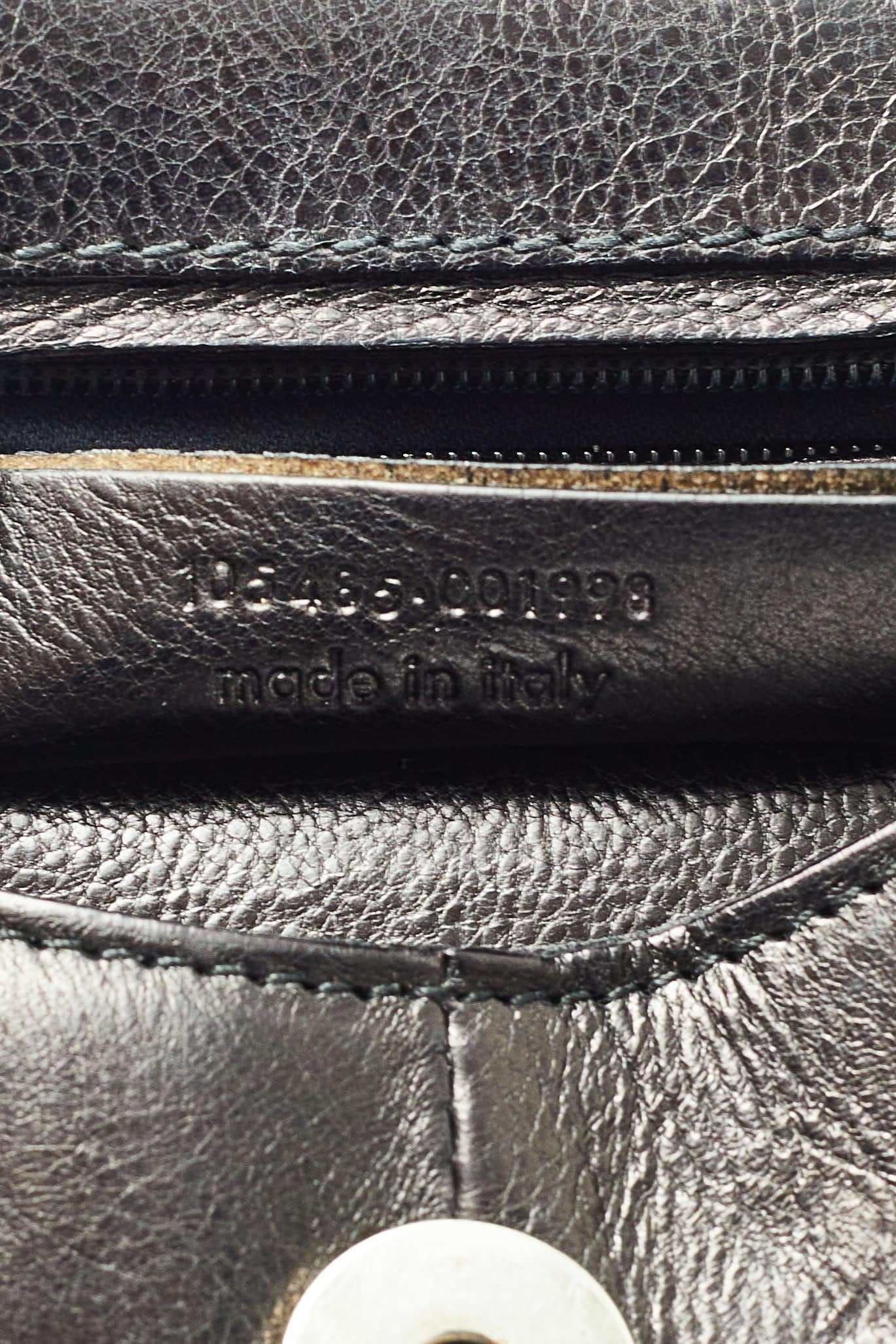 Yves Saint Laurent S/S 2002 studded Tom Ford Mombasa bag black leather horn  7