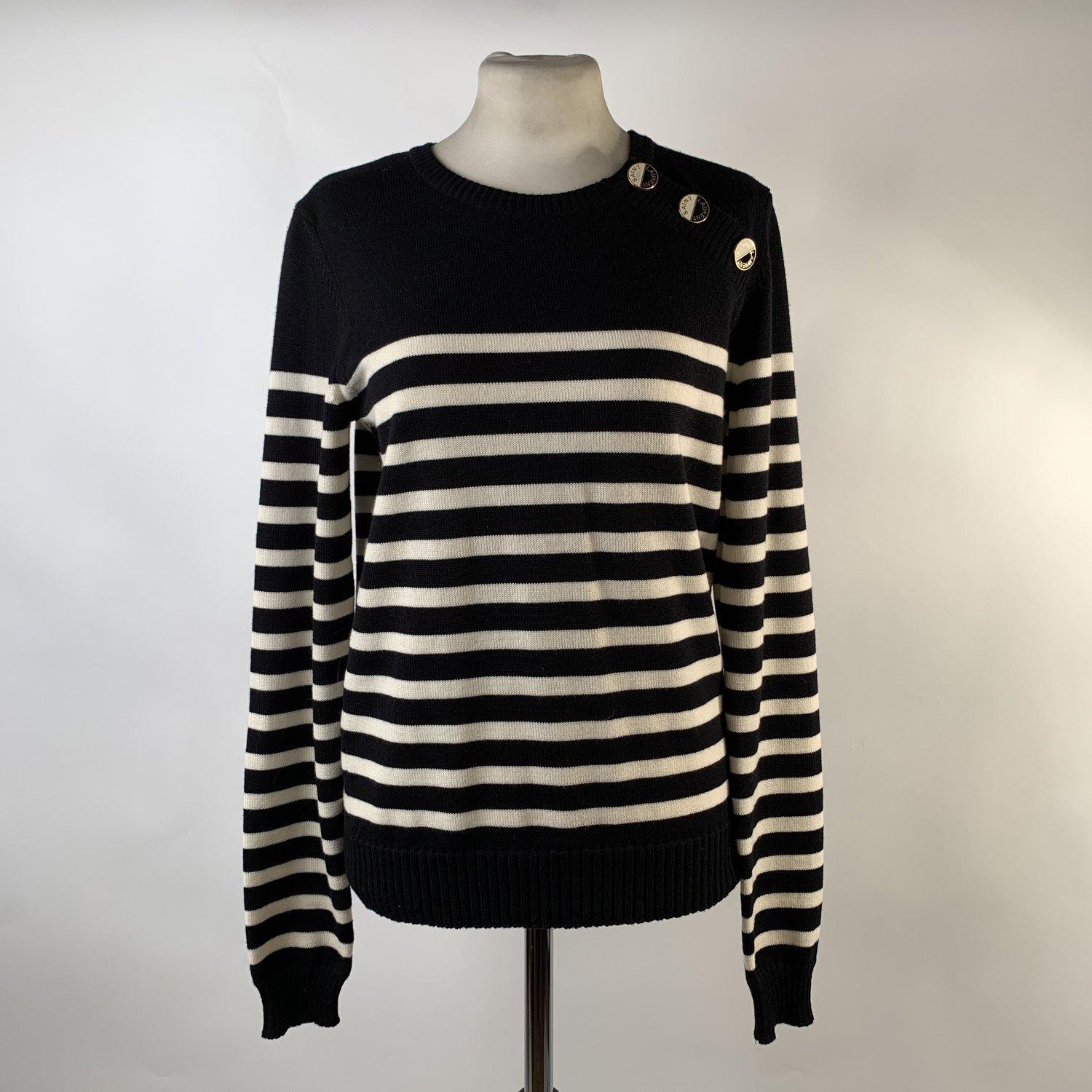 MATERIAL: Wool COLOR: Black, White MODEL: Jumper GENDER: Women SIZE: Small COUNTRY OF MANUFACTURE: Italy Condition CONDITION DETAILS: A :EXCELLENT CONDITION - Used once or twice. Looks mint. Imperceptible signs of wear may be present due to storage