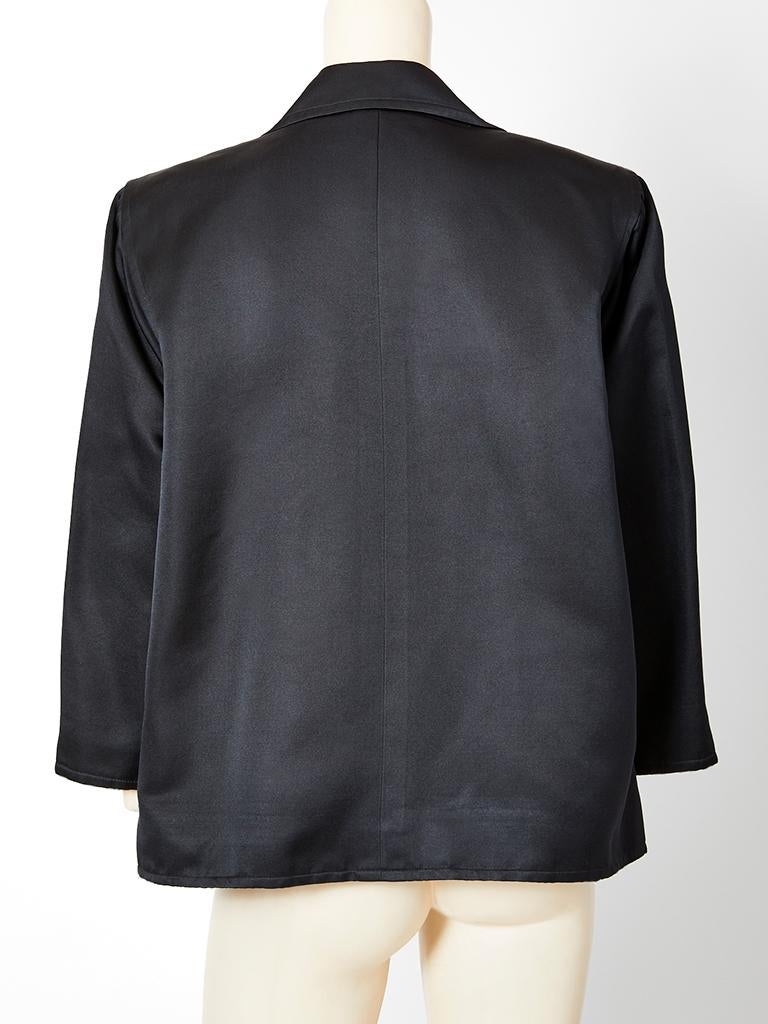Yves Saint Laurent Satin Oversize Evening Jacket In Good Condition For Sale In New York, NY