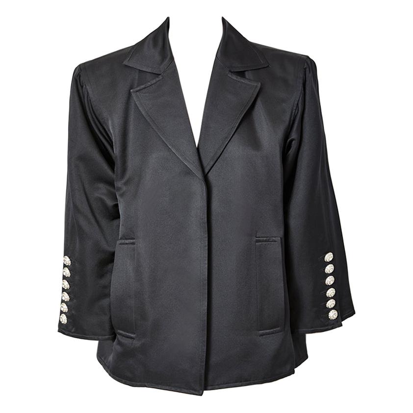 Yves Saint Laurent Satin Oversize Evening Jacket For Sale
