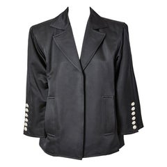 Vintage Yves Saint Laurent Satin Oversize Evening Jacket