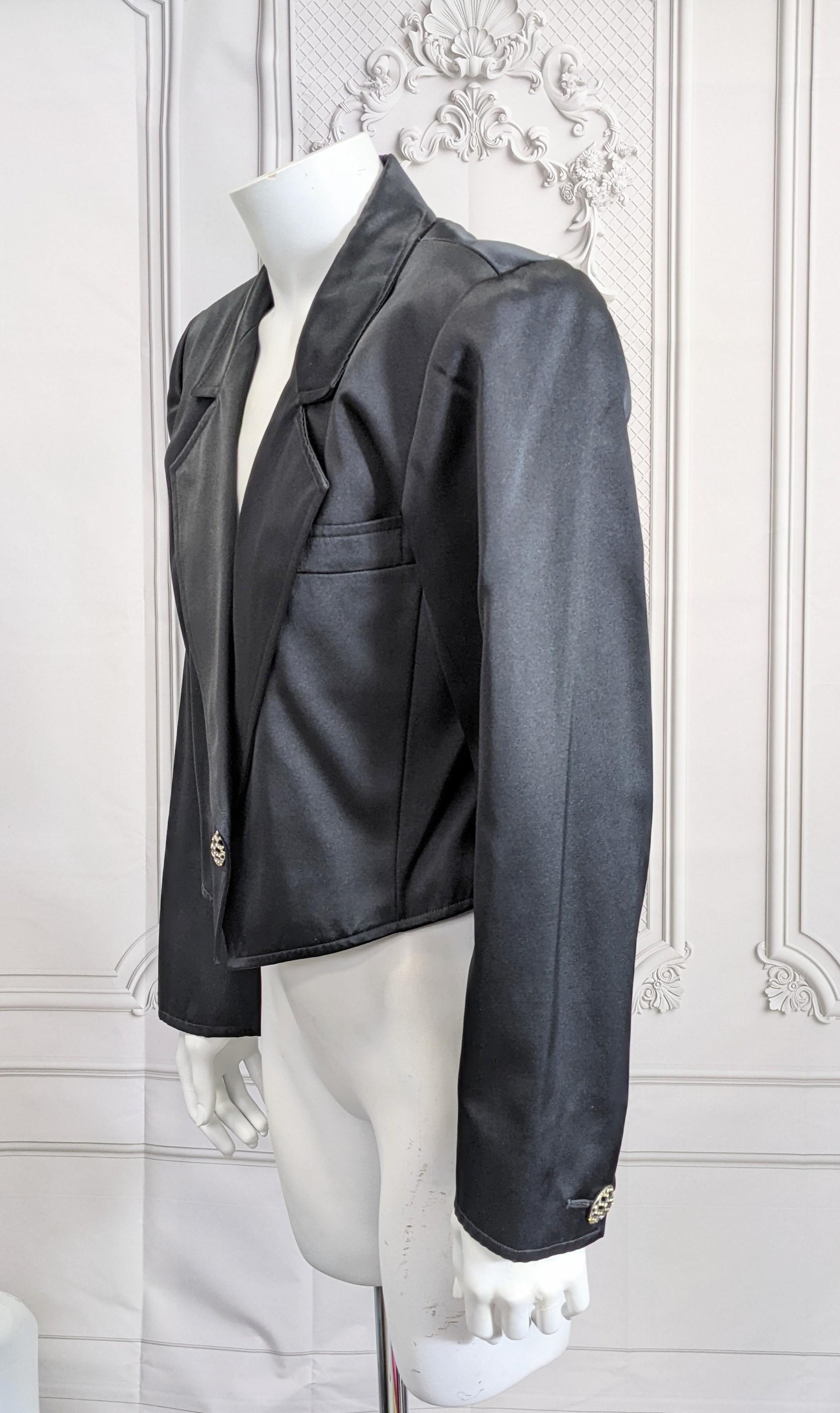 Yves Saint Laurent Satin Spencer Jacket In Good Condition For Sale In New York, NY