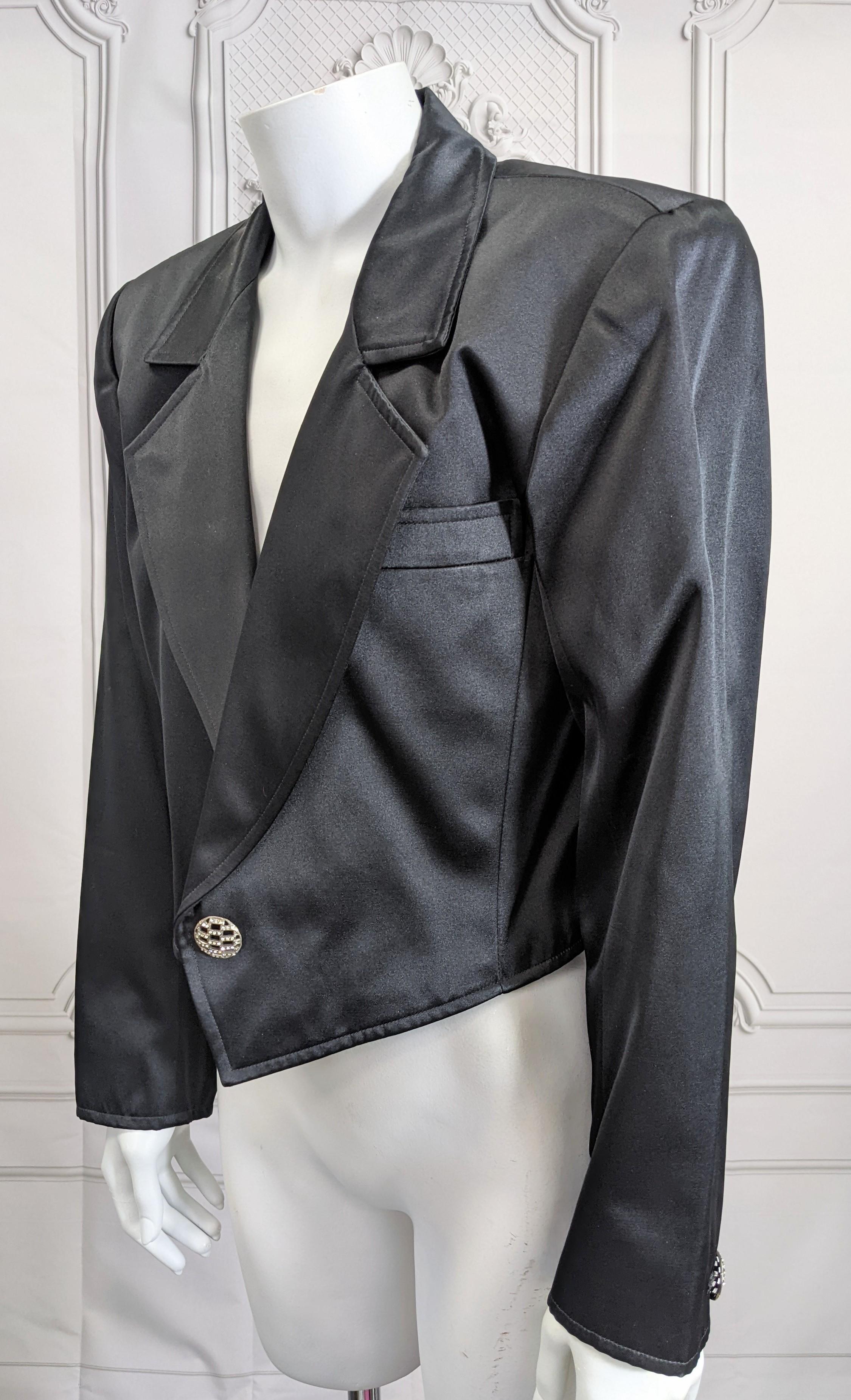Women's or Men's Yves Saint Laurent Satin Spencer Jacket For Sale