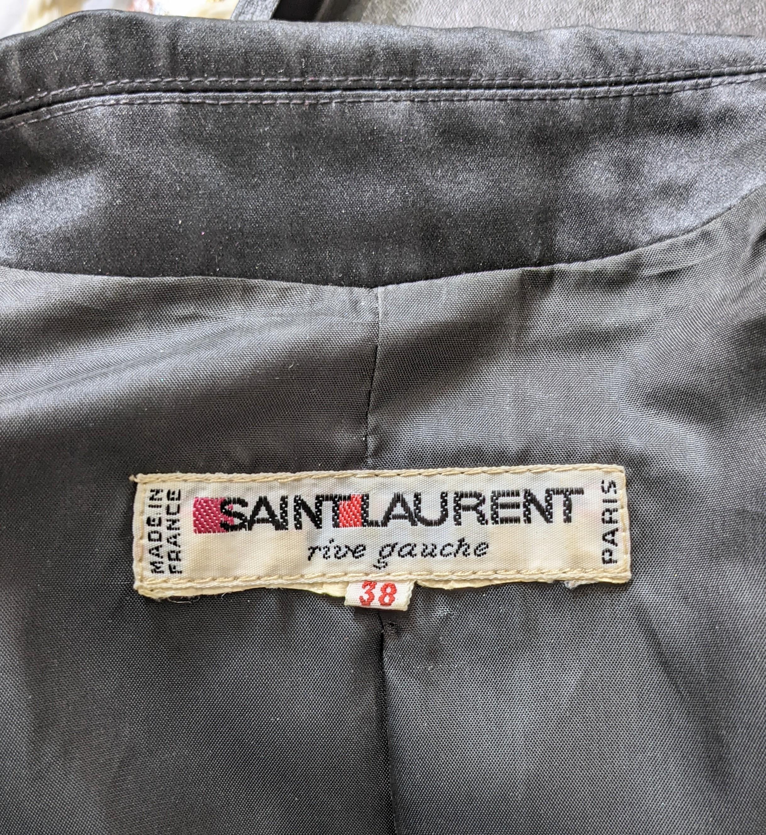 Yves Saint Laurent Satin Spencer Jacket For Sale 2