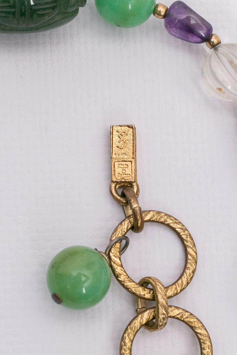Women's Yves Saint Laurent Semi-Precious Stones Necklace For Sale
