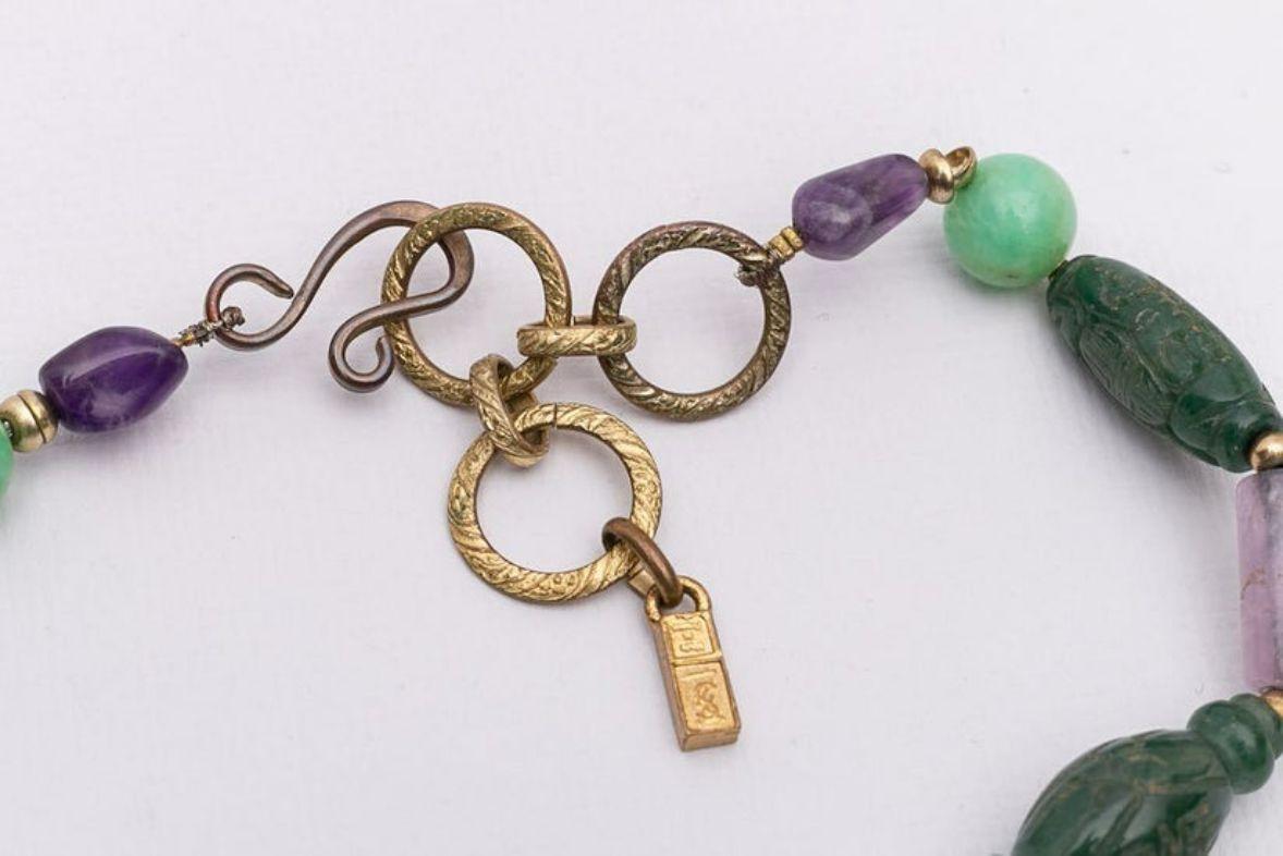 Yves Saint Laurent Semi-Precious Stones Necklace For Sale 3