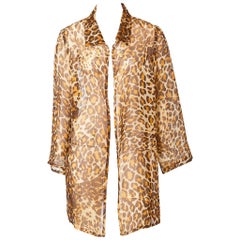 Yves Saint Laurent  Sheer Leopard Print Jacket