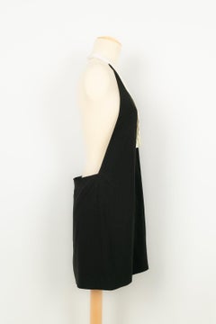 Yves Saint Laurent Short Backless Black and White Dress