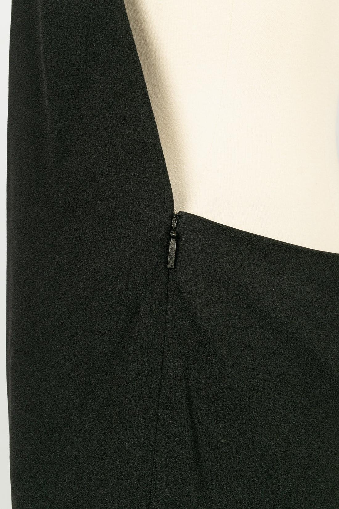 Yves Saint Laurent Kurzes rückenfreies schwarzes und weißes Kleid im Angebot 3