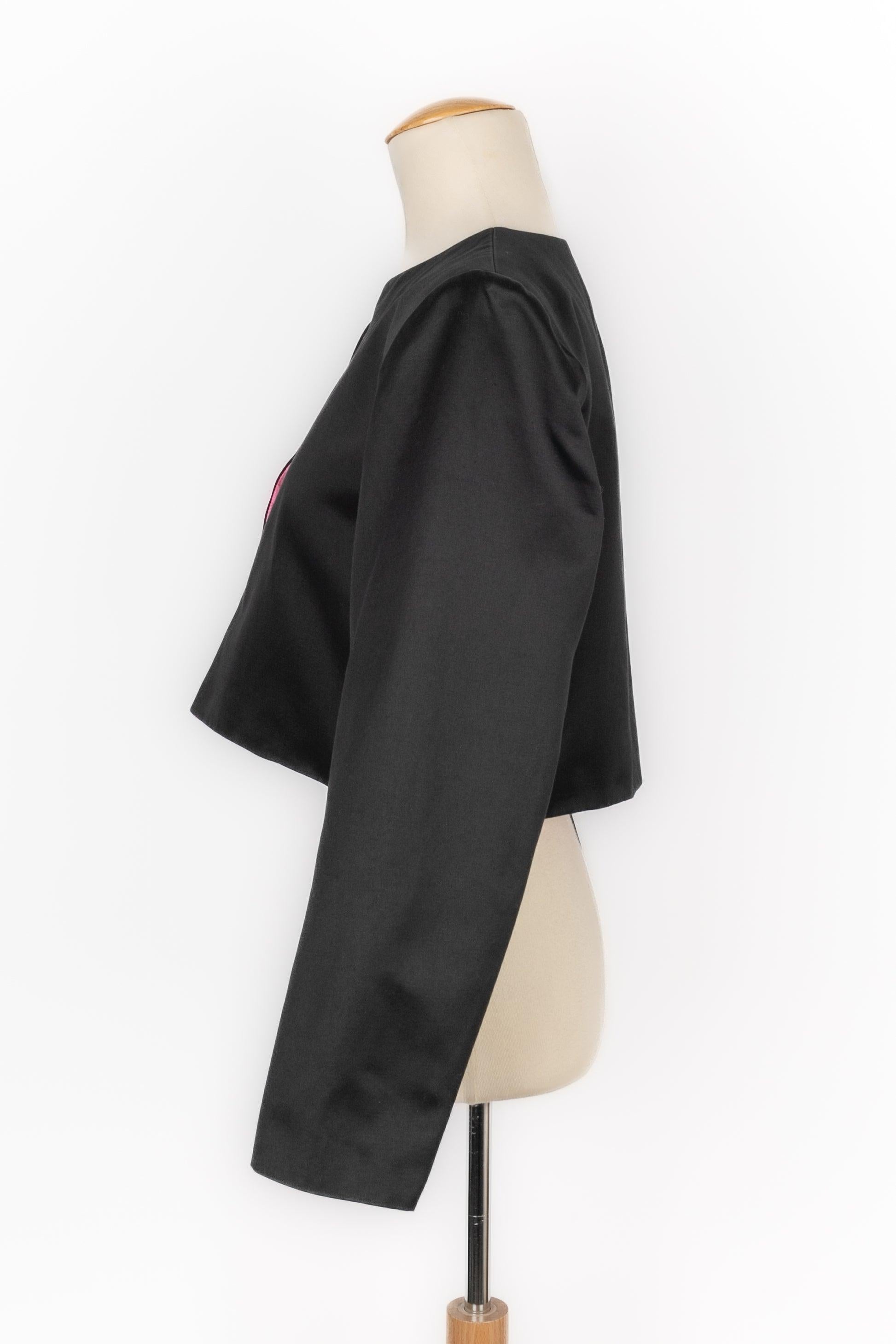 Women's Yves Saint Laurent Short Black Cotton Jacket For Sale