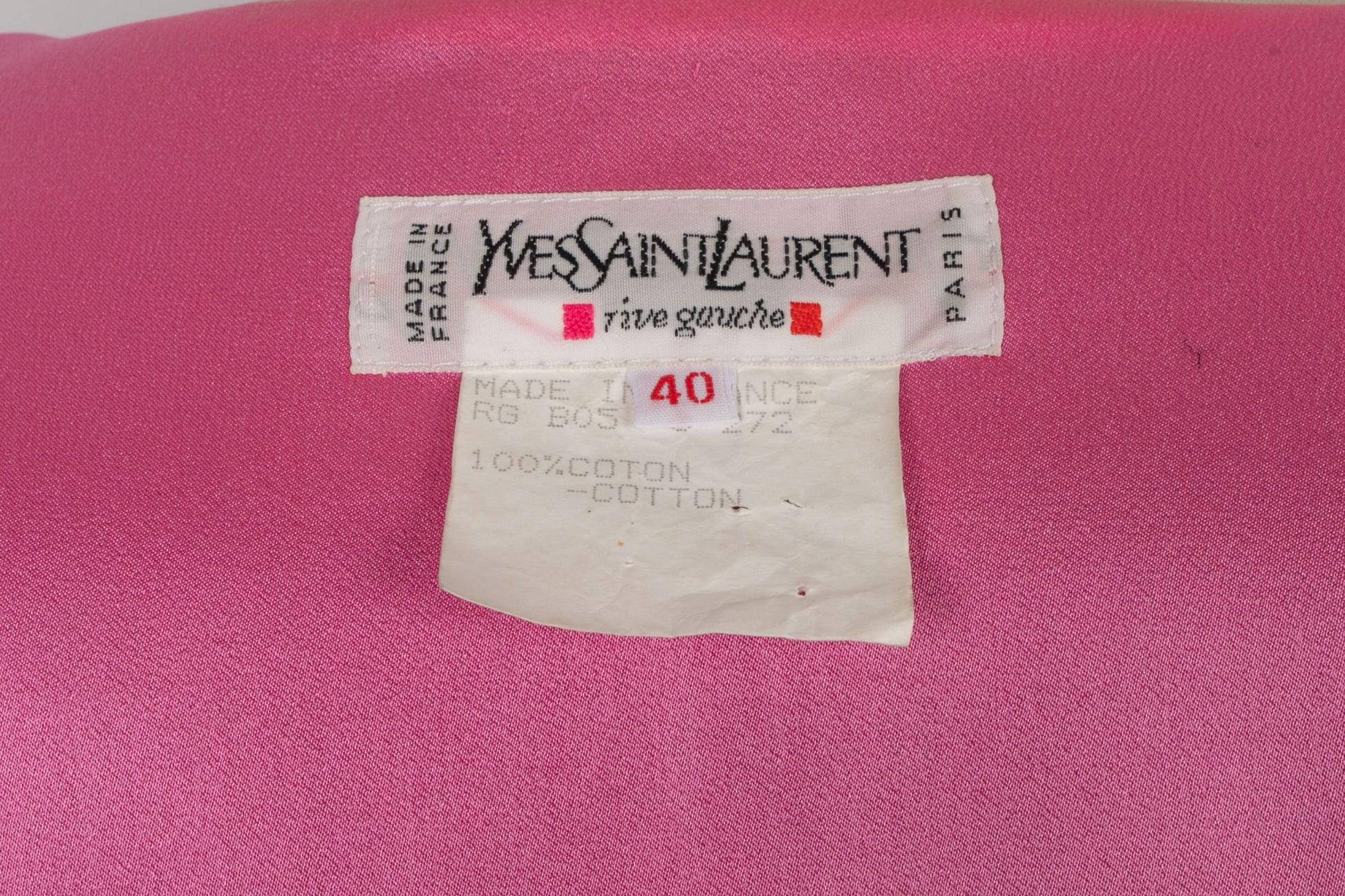 Yves Saint Laurent Short Black Cotton Jacket For Sale 3
