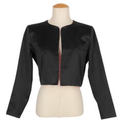 Yves Saint Laurent Short Black Cotton Jacket