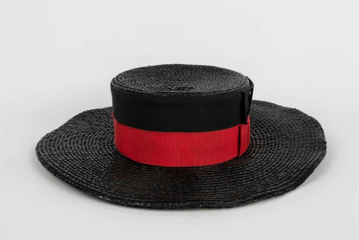 Yves Saint Laurent Sht with Braid Trim Hat In Excellent Condition For Sale In SAINT-OUEN-SUR-SEINE, FR