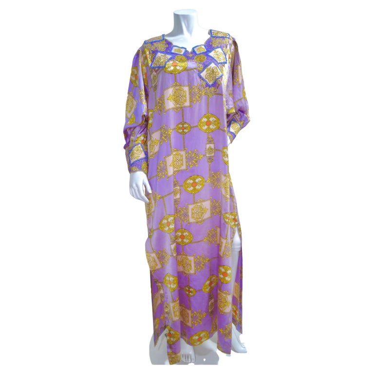 Yves Saint Laurent Silk Beaded Maxi Dress For Sale at 1stDibs | ysl beaded  dress, saint laurent beaded dress, isa boulder petal dress