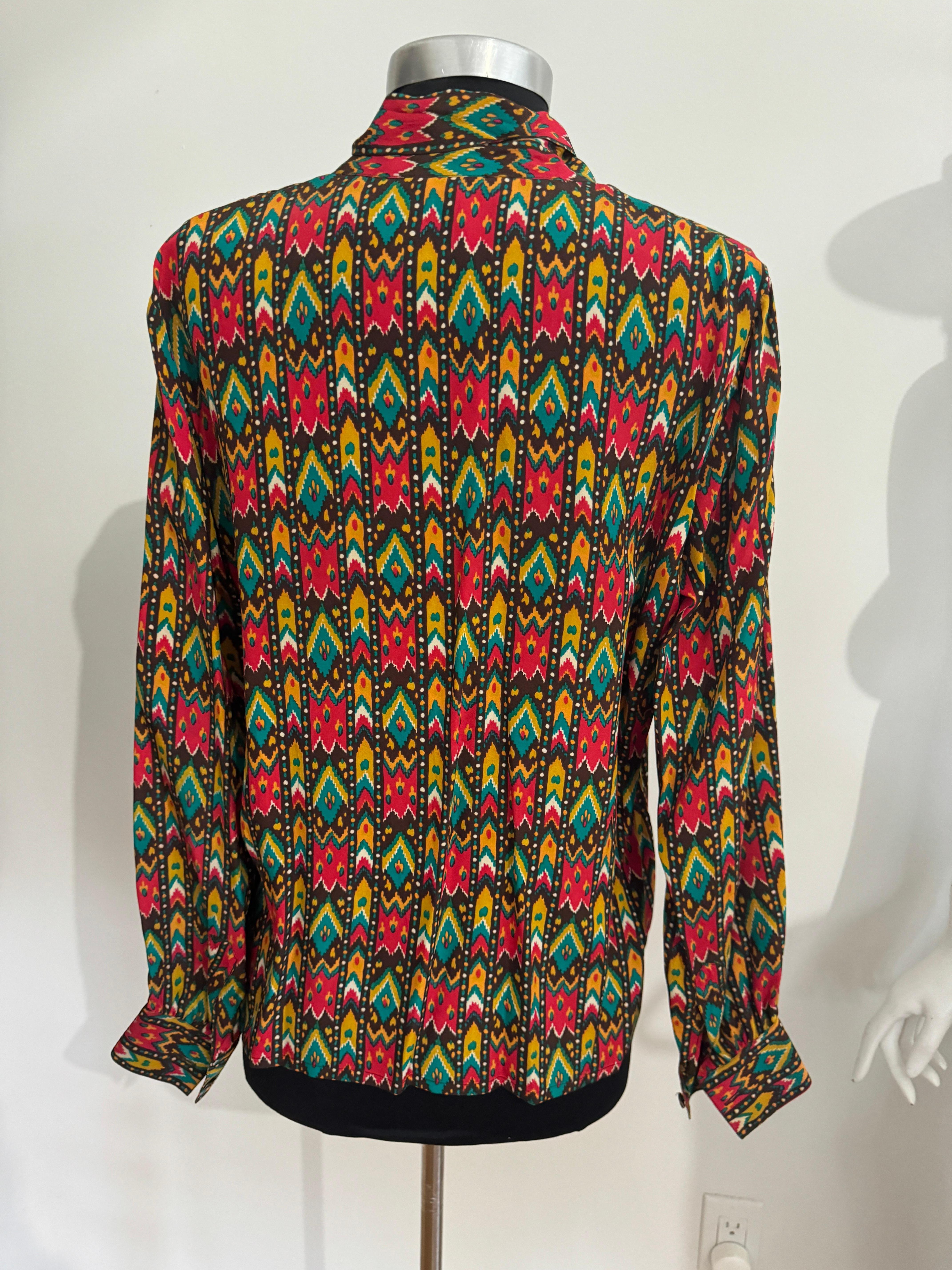 Yves Saint Laurent Silk Blouse Shirt Collection 1976 YSL Vintage im Angebot 3