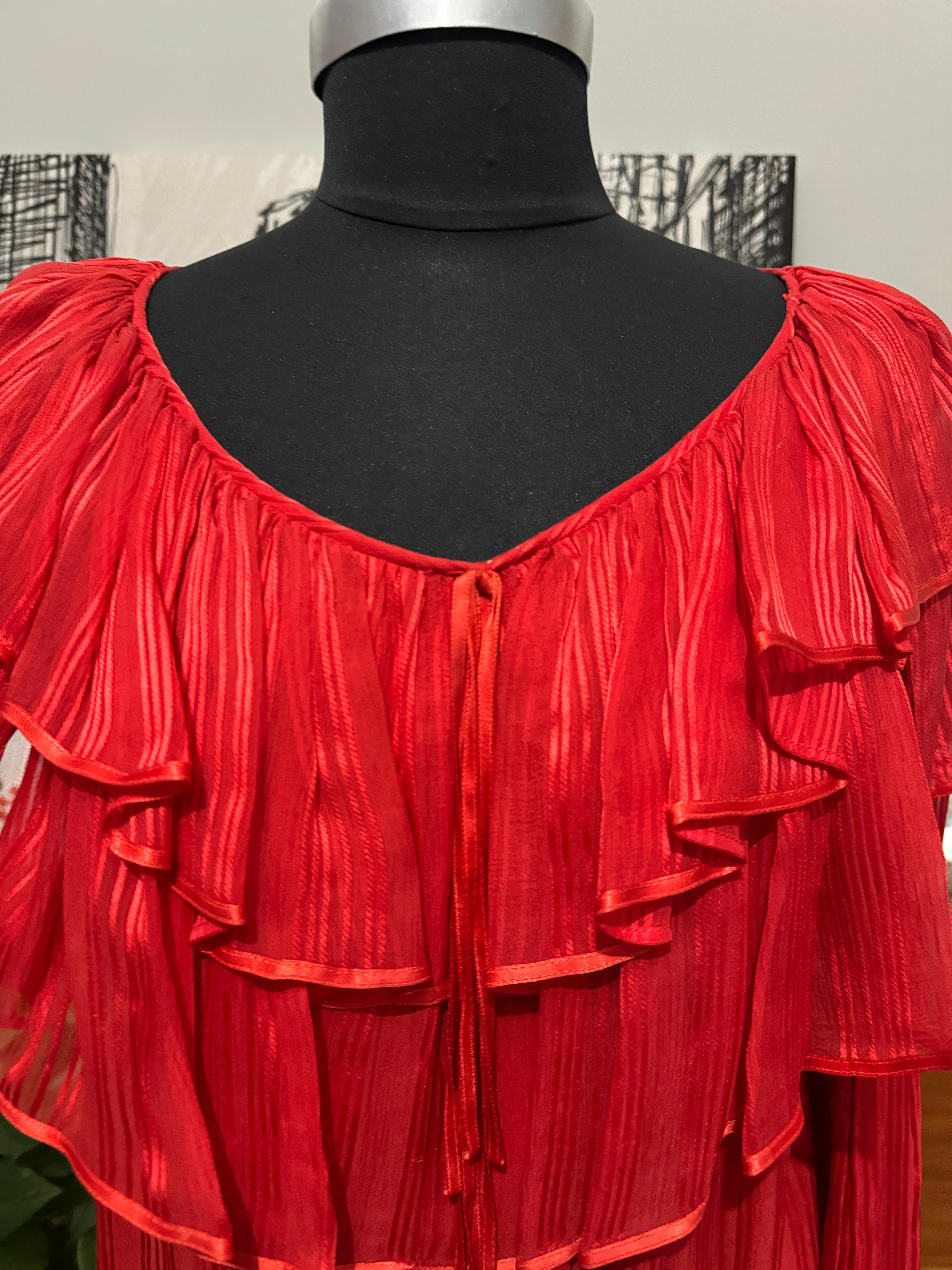 Yves Saint Laurent Camicetta di seta Collezione 1976 