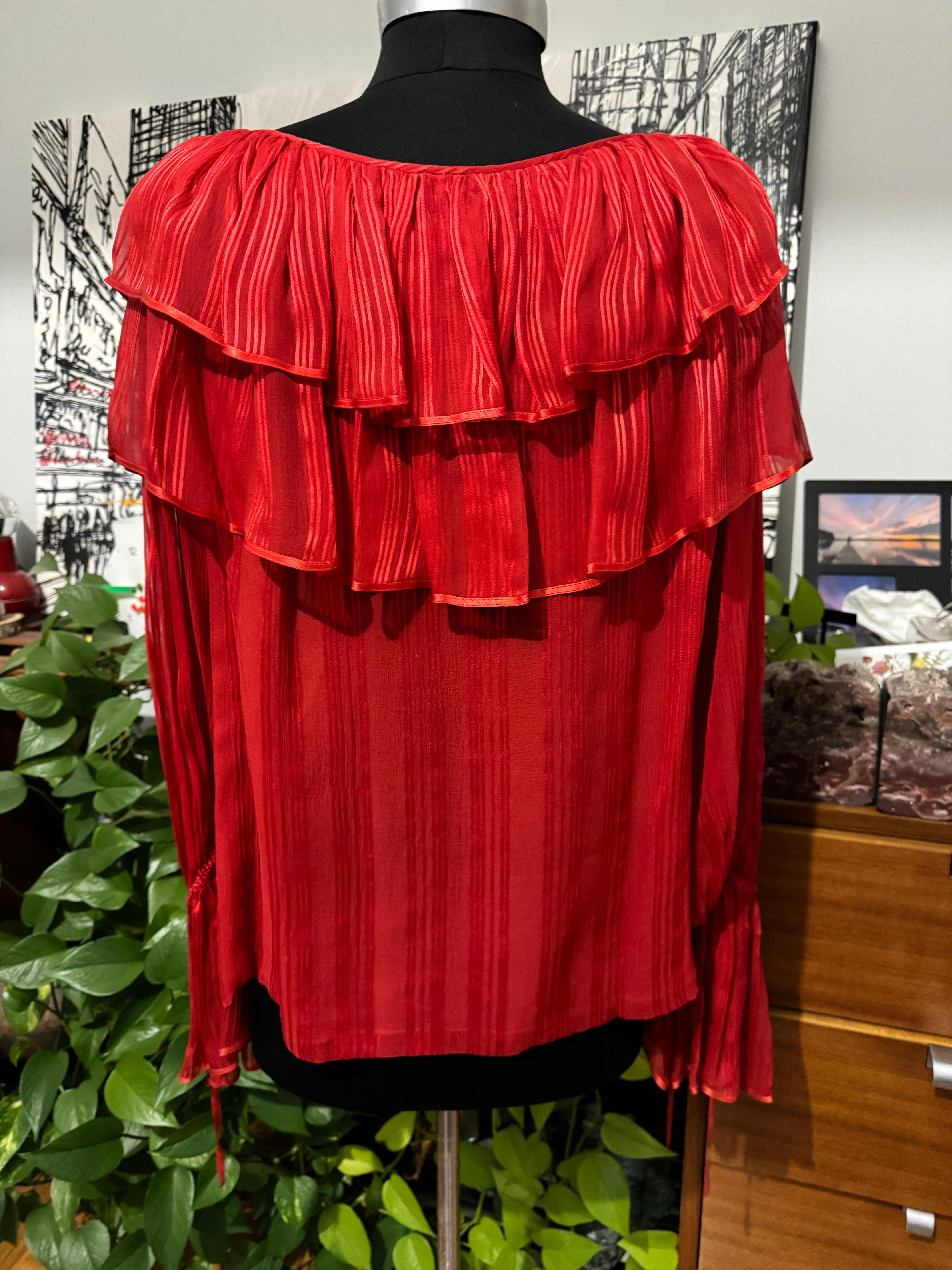 Yves Saint Laurent Camicetta di seta Collezione 1976 