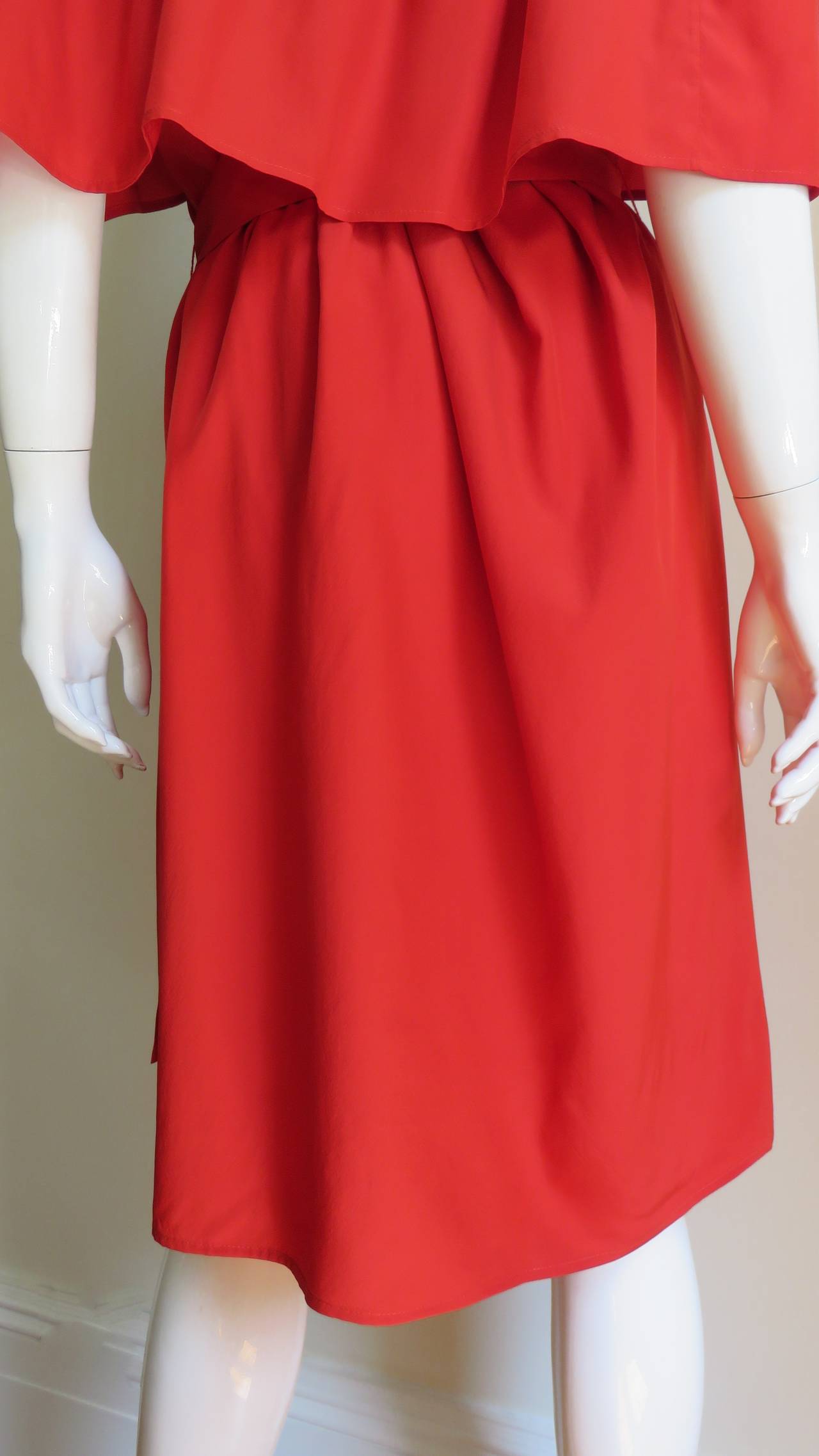 Yves Saint Laurent Silk Caplet Dress For Sale 5