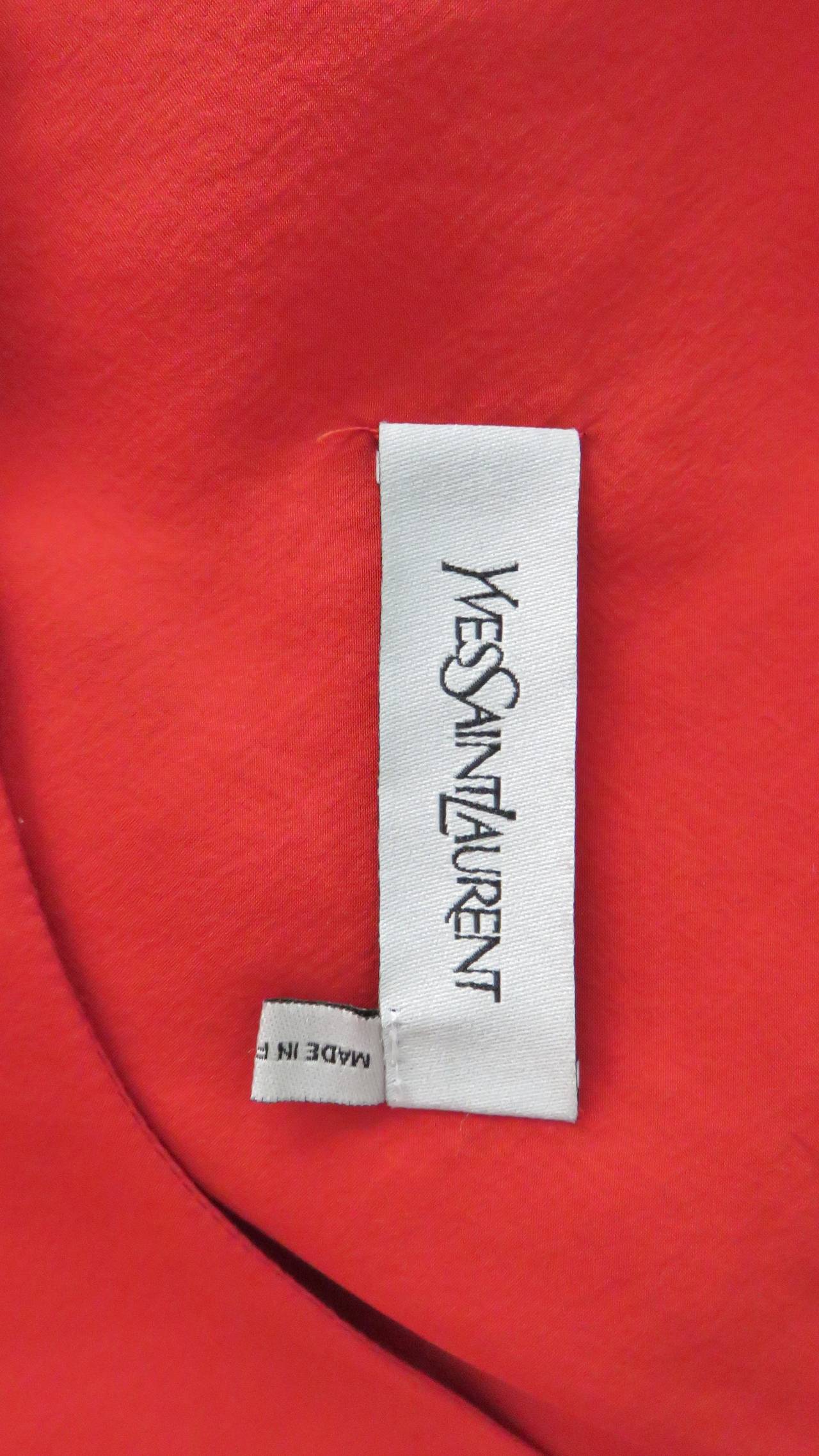 Yves Saint Laurent Silk Caplet Dress For Sale 7
