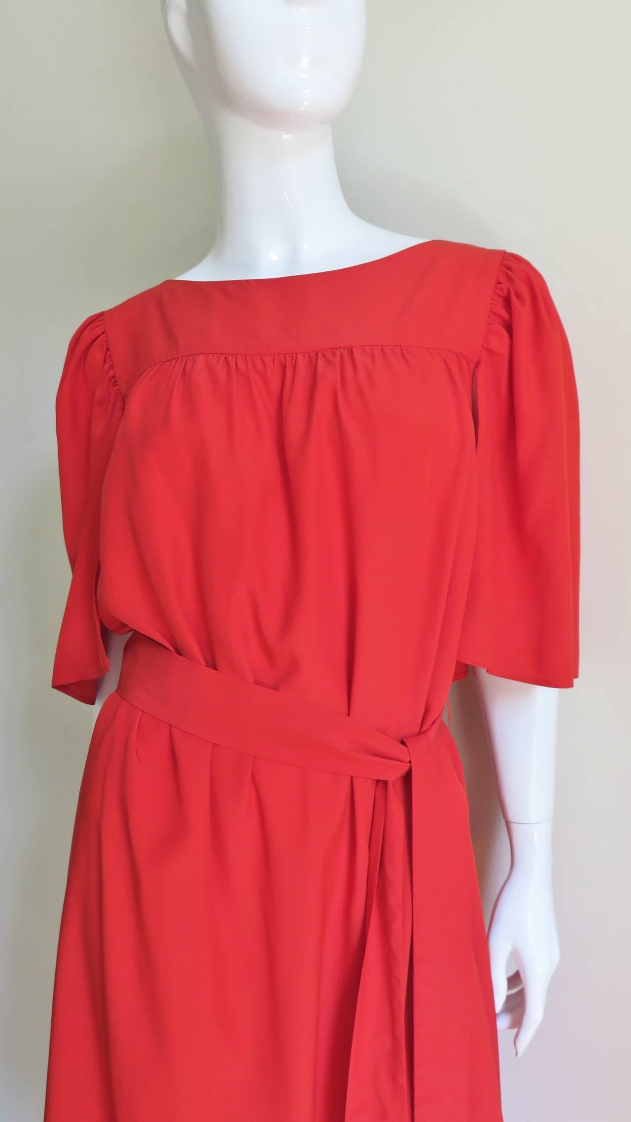 Yves Saint Laurent Silk Caplet Dress For Sale at 1stDibs | caplet ...