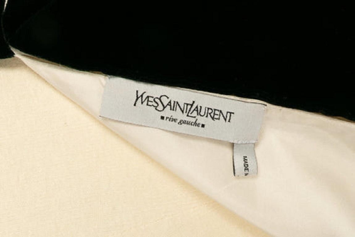 Yves Saint Laurent Silk Chiffon and Velvet Dress For Sale 2
